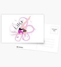 Gymnast Pink - Lily Personalised Postcards