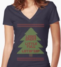 Christmas Vacation Ugly Sweater Women's Fitted V-Neck T-Shirt