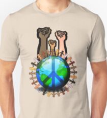 Unity And Peace - Raised Fists! Unisex T-Shirt
