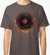 Vinyl Record Retro Grunge with Paint and Scratches - Music DJ! Classic T-Shirt