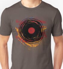 Vinyl Record Retro Grunge with Paint and Scratches - Music DJ! Unisex T-Shirt