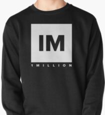 Sudadera cerrada 1 MILLÓN de logotipo de Dance Studio (versión blanca)