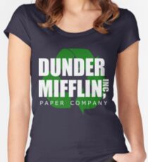 Dunder Mifflin Recycle Women's Fitted Scoop T-Shirt