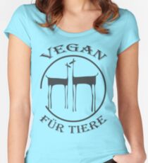 VEGAN FÜR TIERE Women's Fitted Scoop T-Shirt