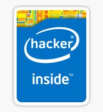 Hacker Inside (Modern) Sticker