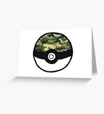 Camo Pokeball Greeting Card