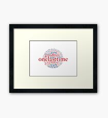 Hamilton- One Last Time- World Cloud Framed Print