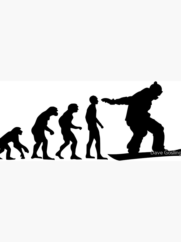 "Snowboard Evolution" Sticker by Davesconnect Redbubble