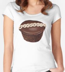 Hostess Cupcake Pattern Women's Fitted Scoop T-Shirt
