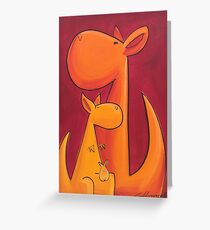 Splatter Mob (Kangaroos) Greeting Card