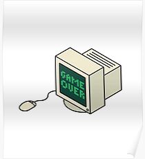 Game Over CRT Poster
