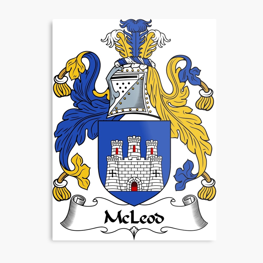 "McLeod Coat of Arms / McLeod Family Crest" Metal Print by