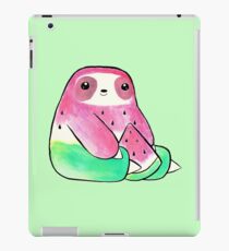 Wassermelonen-Aquarell-Faultier iPad-Hülle & Klebefolie