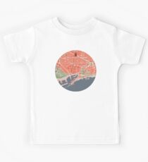 Barcelona city map classic Kids Tee