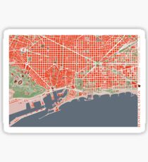 Barcelona city map classic Sticker