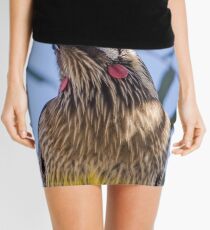 Red Wattle Bird Front Mini Skirt