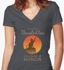 ThunderClan Pride Women's Fitted V-Neck T-Shirt