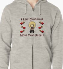 I Like Chocolate More Than People Zipped Hoodie