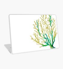 Aqua und Goldkoralle Laptop Skin