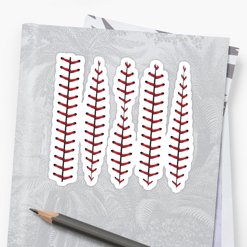 "Baseball Lace Background" Sticker by AnnArtshock Redbubble