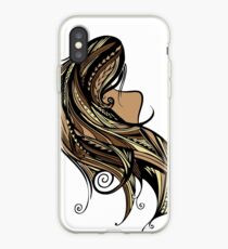 Tapa Hair - Brown/Gold iPhone Case