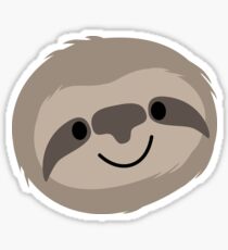 Happy Lazy Sloth Face Sticker