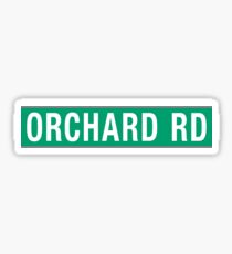 Orchard Rd, Street Sign, Singapore Sticker
