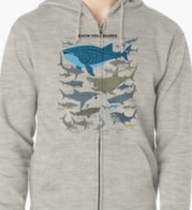 Kenne deine Haie Kapuzenjacke