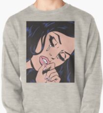 Black Hair Crying Comic Girl Pullover