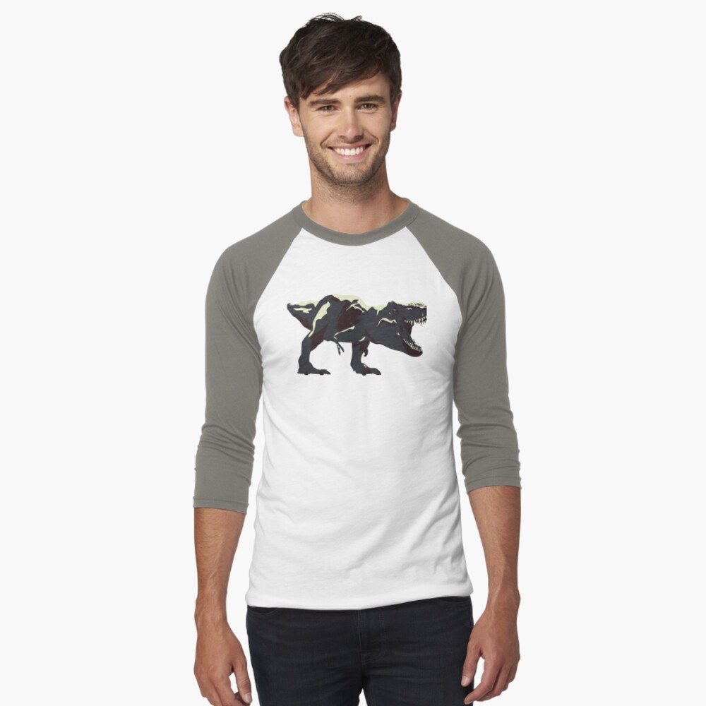 T Rex Roar Baseball ¾ Sleeve T-Shirt