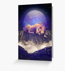 Unter den Sternen III (Leo Constellation) Grußkarte