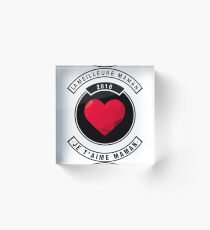 je t'aime maman - blanc Acrylic Block