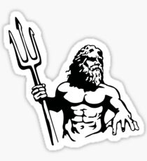 King Neptune Black Sticker
