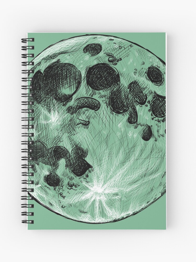 Dessin Réaliste Croisé De Pleine Lune Cahier à Spirale