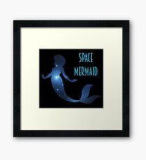 The Little Space Mermaid (Galaxy w/o Hemet) Framed Print