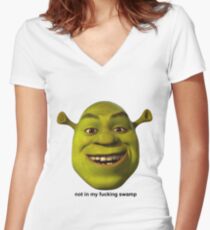 Not In My Swamp - Shrek Women's Fitted V-Neck T-Shirt
