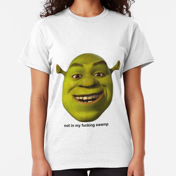 In Shrek T Shirts Redbubble - shrek face shirt roblox