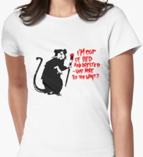 Banksy - Out of Bed Rat Women's Fitted T-Shirt