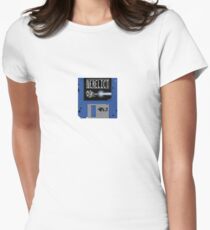 Derelict Spaceguy Disc Logo Women's Fitted T-Shirt