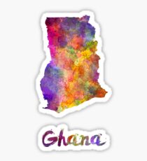 Ghana in watercolor Sticker