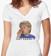 Just Kazoo It! Women's Fitted V-Neck T-Shirt
