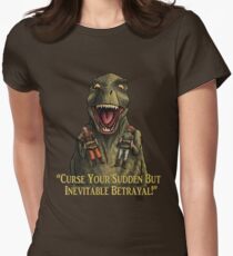 Firefly: "Curse your sudden but inevitable betrayal!" Women's Fitted T-Shirt