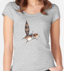 Skydiver Squirrel Women's Fitted Scoop T-Shirt