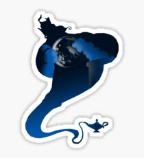 The Genie and the Moon Sticker