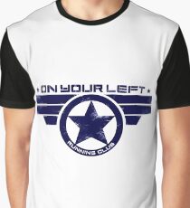 "On Your Left Running Club" Hybrid Distressed Print 1 Graphic T-Shirt