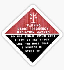 RF Radiation Hazard Sticker
