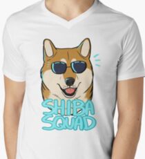 SHIBA SQUAD (red) Men's V-Neck T-Shirt