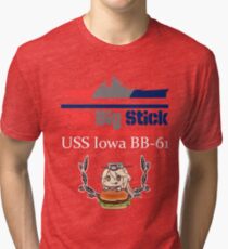 USS Iowa "The Big Stick" Tri-blend T-Shirt