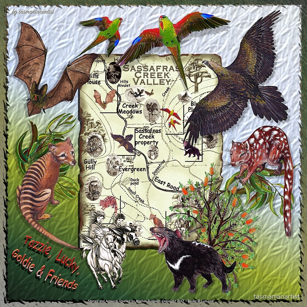 TAZZIE TALES OF: Sassafras Creek Valley (Variations) by tasmanianartist by tasmanianartist