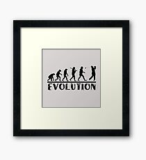 Golf Evolution funny Framed Print